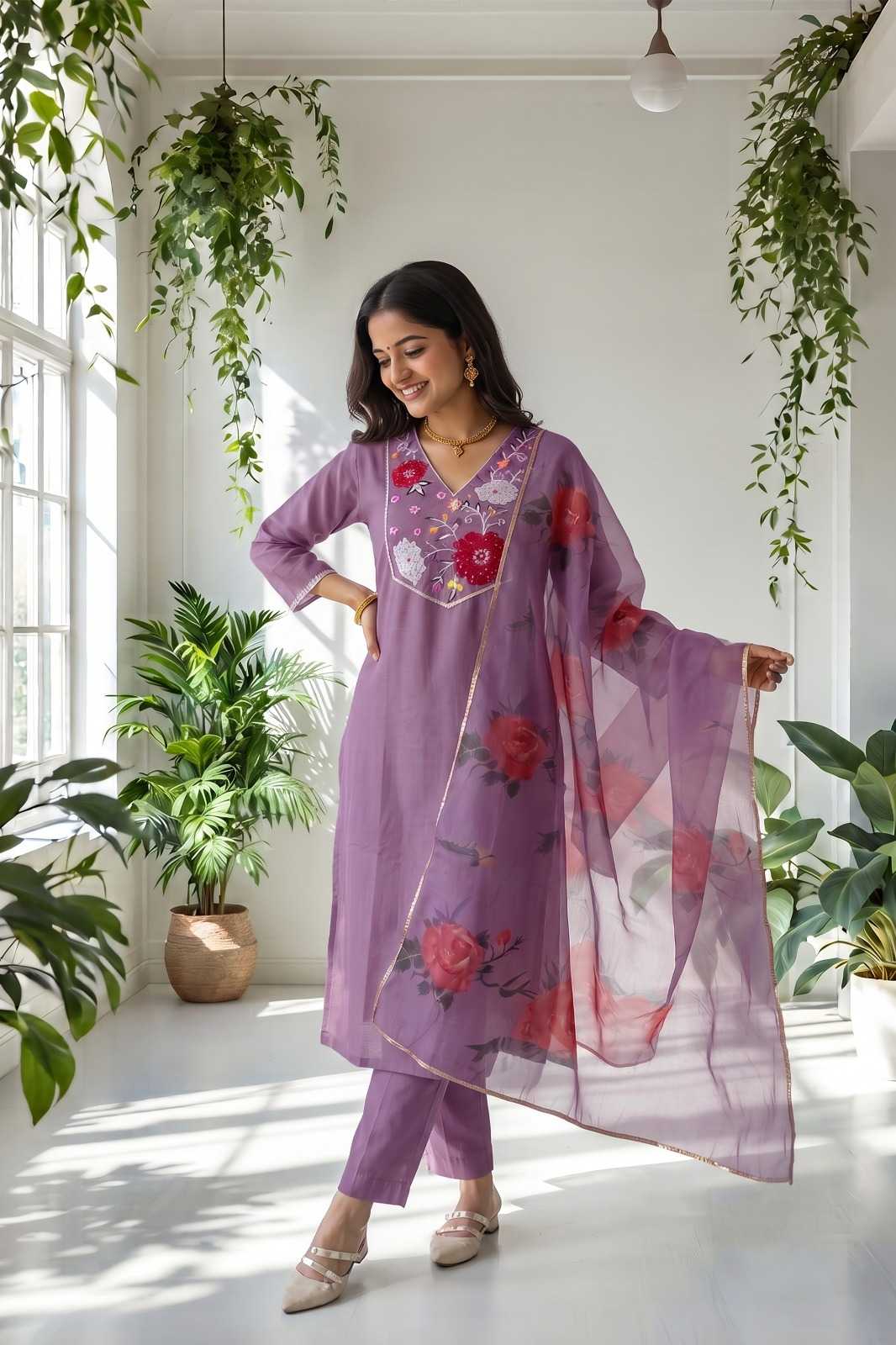 Chinon Silk Ladies Suit