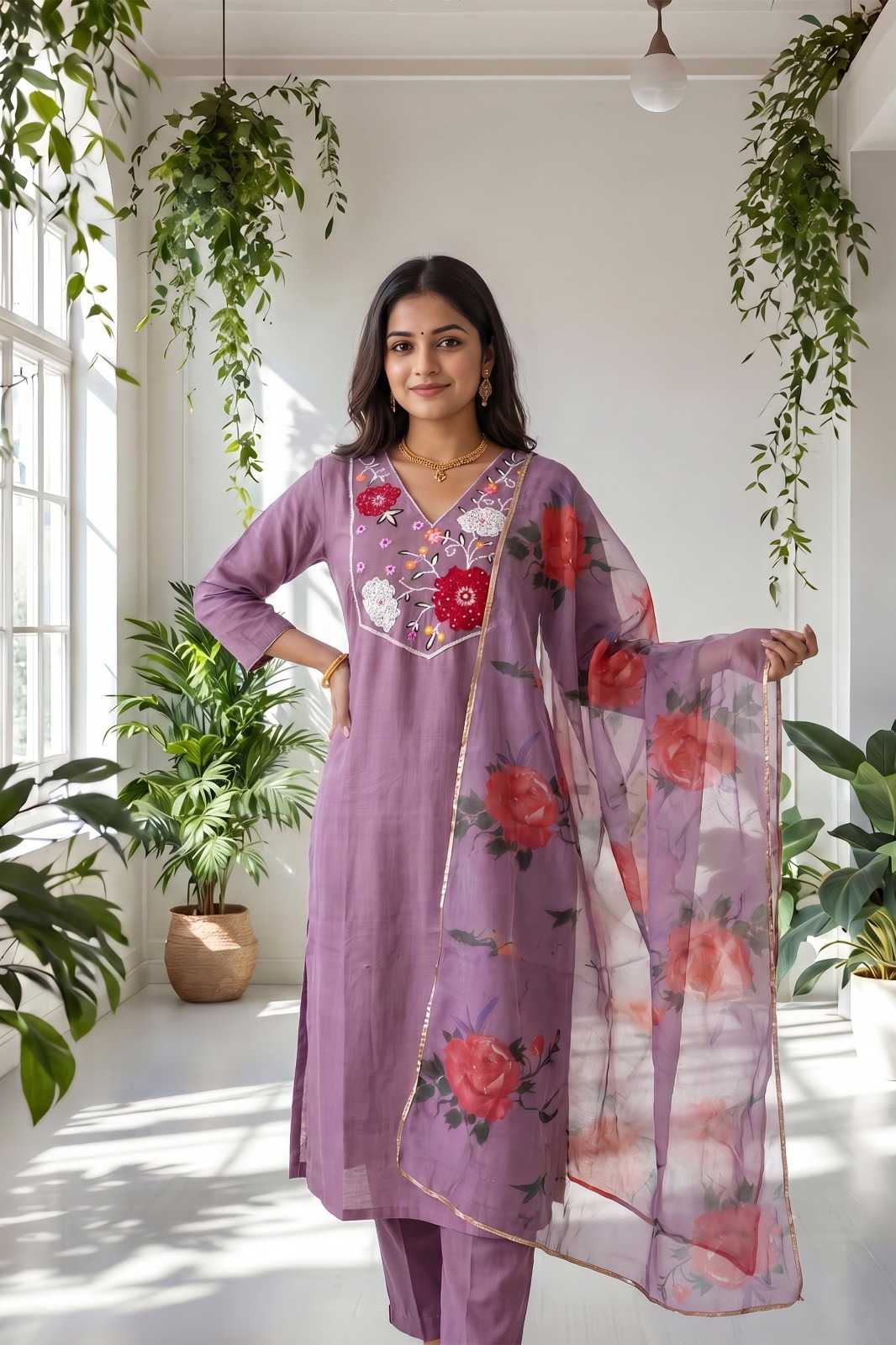 Chinon Silk Ladies Suit