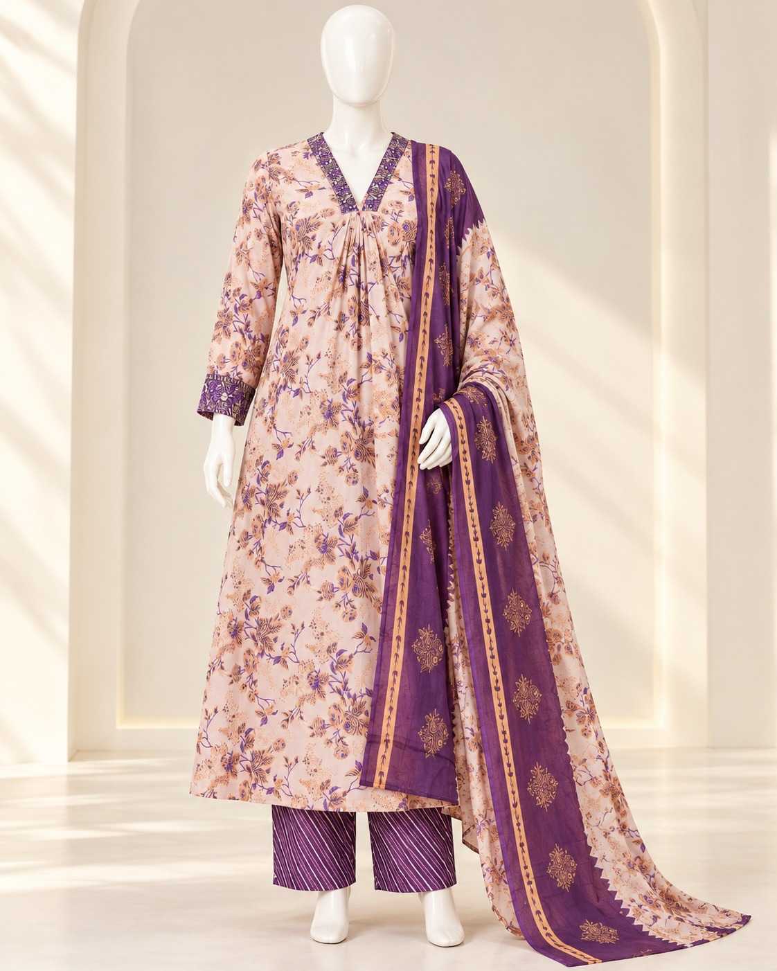 Soft Cotton Printed Suit