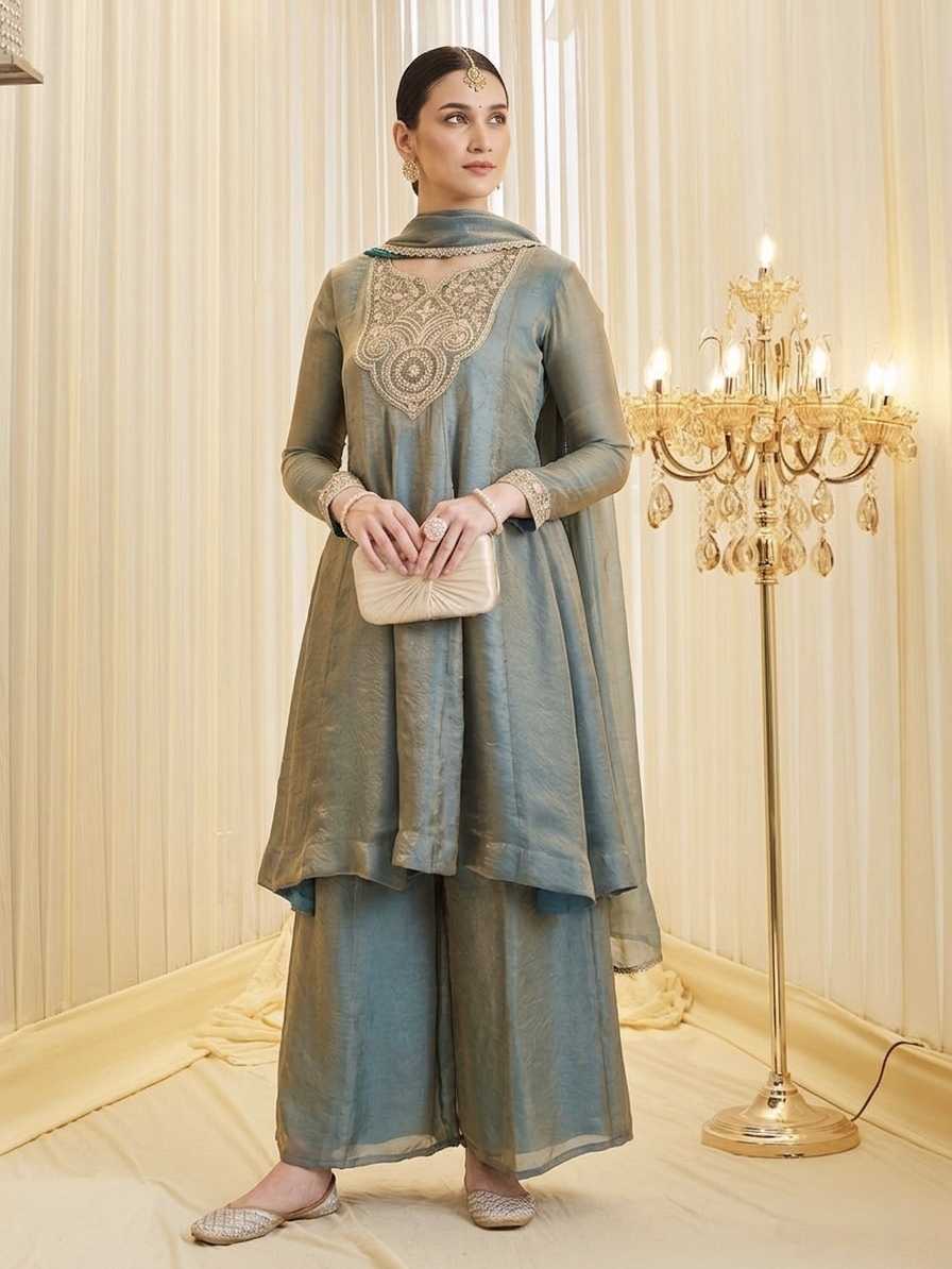 Heavy Silk Palazzo Suit