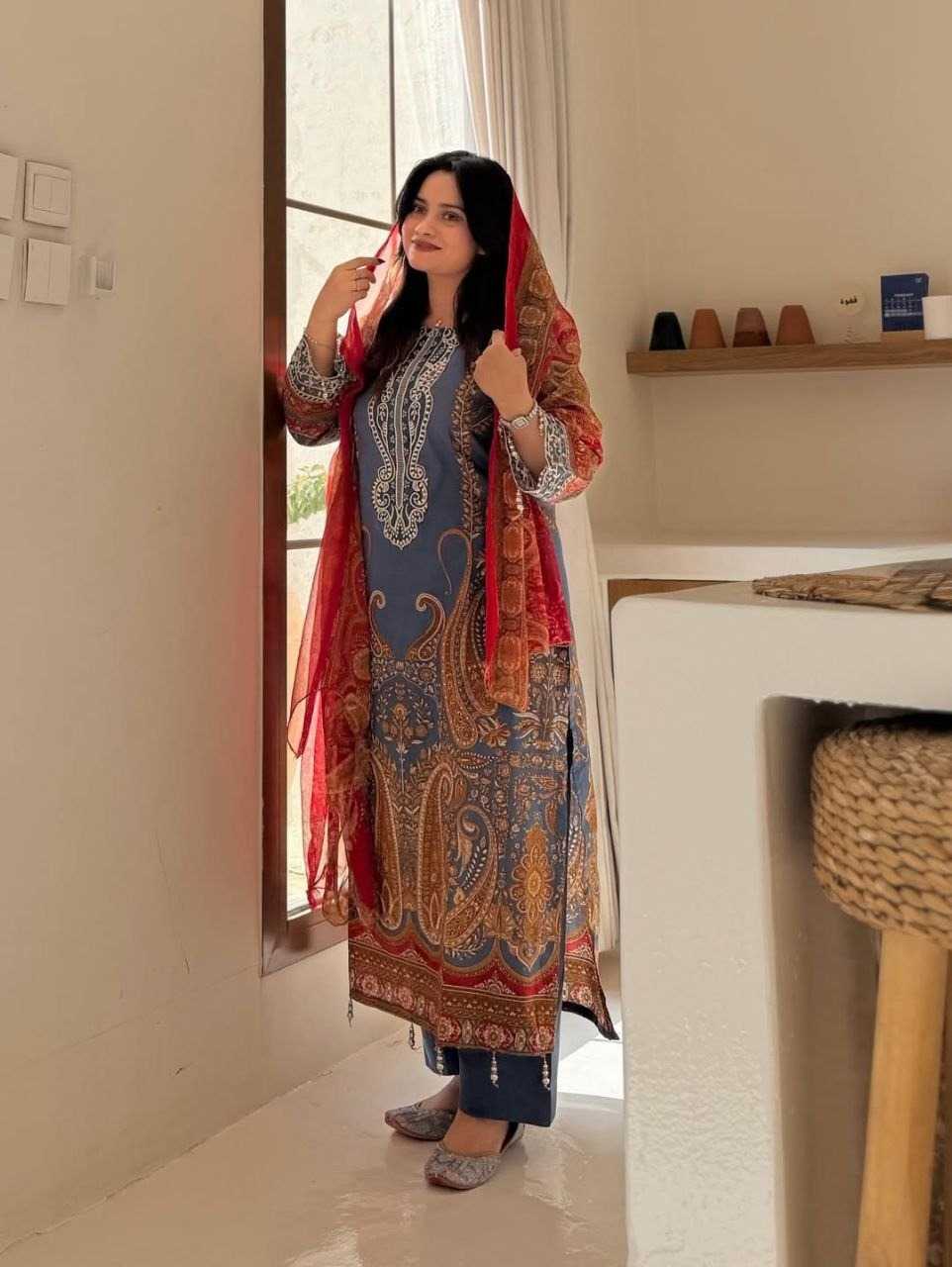 Cotton Printed Suit