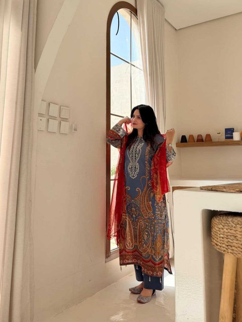 Cotton Printed Suit