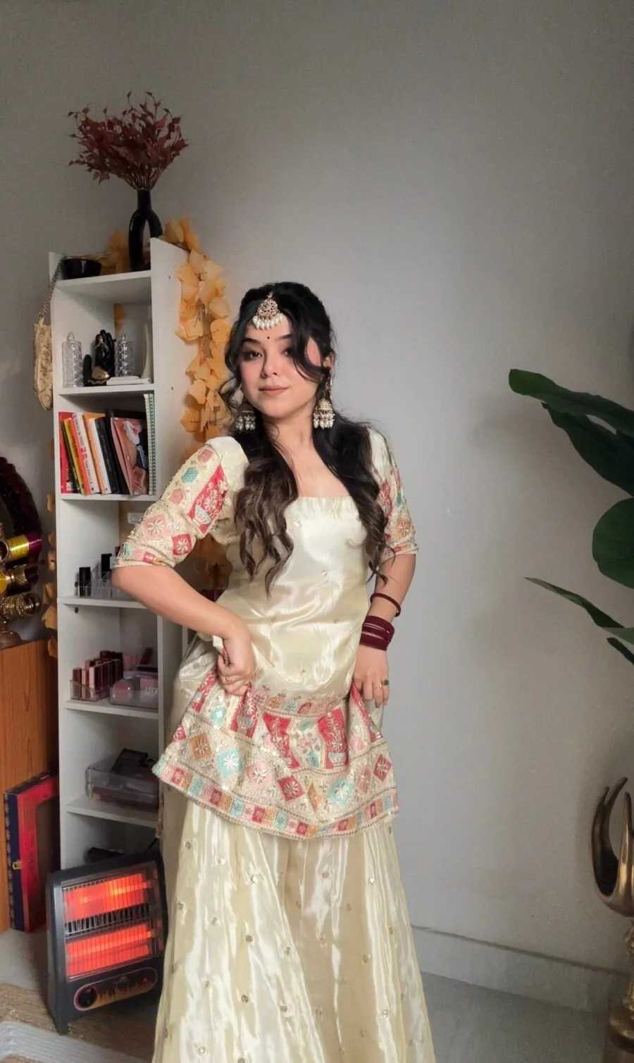 Crepe Silk Embroidery Suit