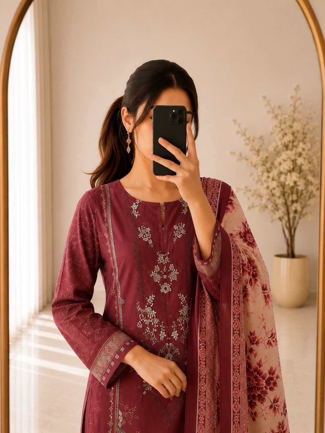 Cotton Printed Suit