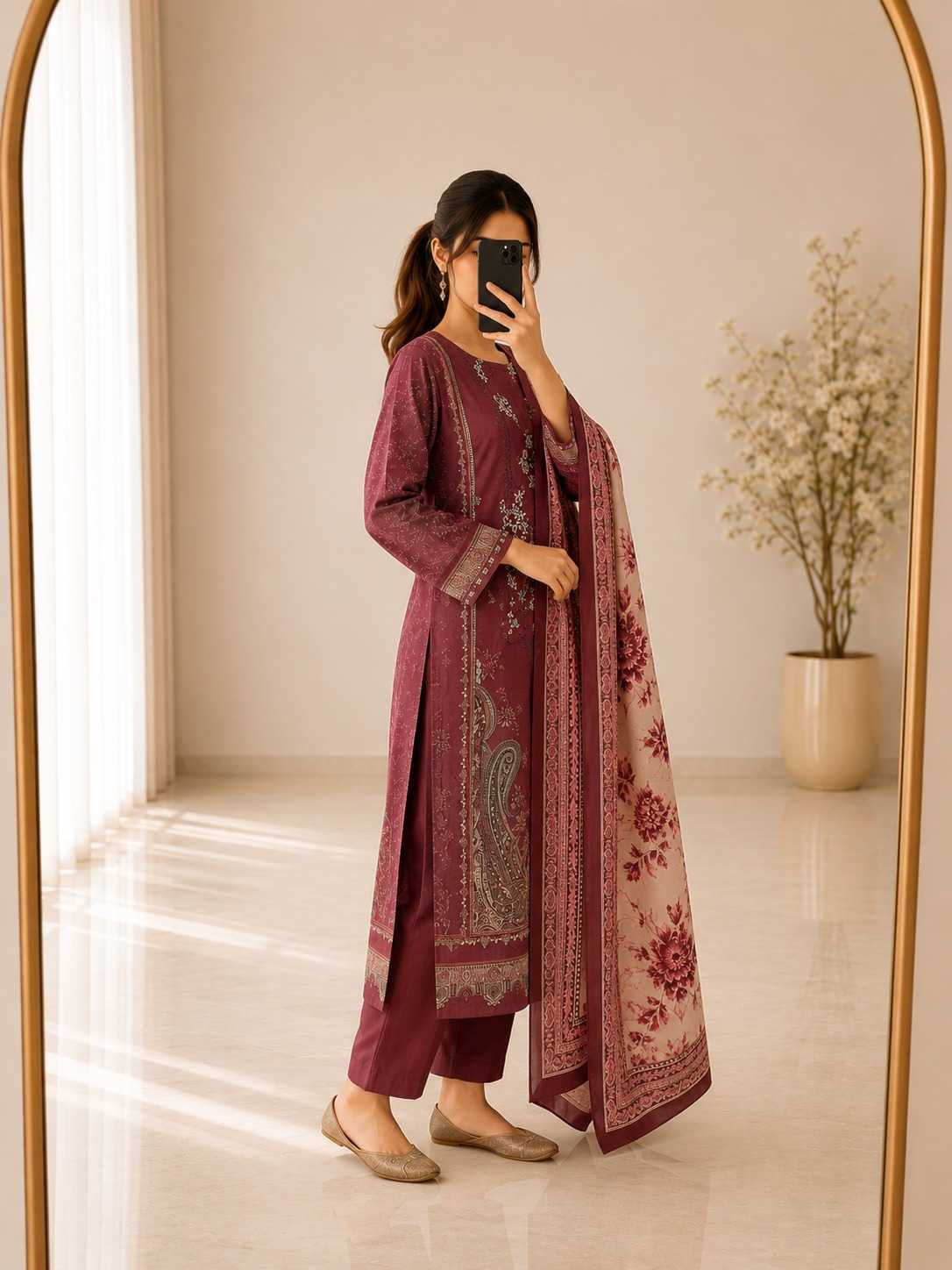 Cotton Printed Suit