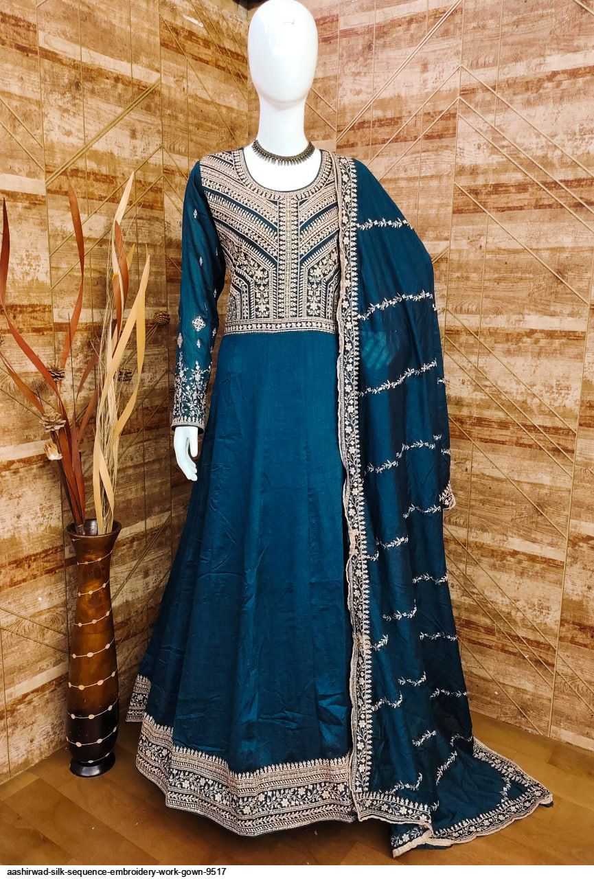 Premium Silk Embroidery Suit in Morpich
