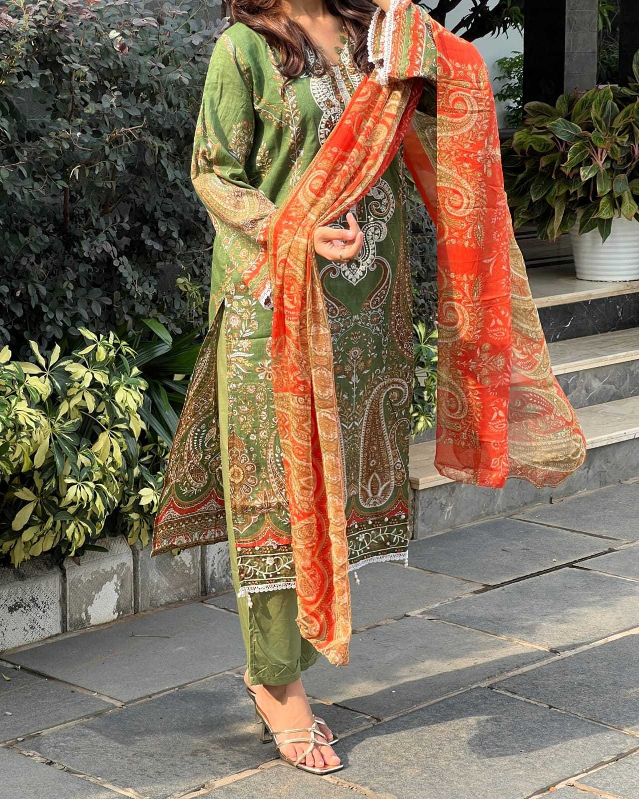 Cotton Printed Suit