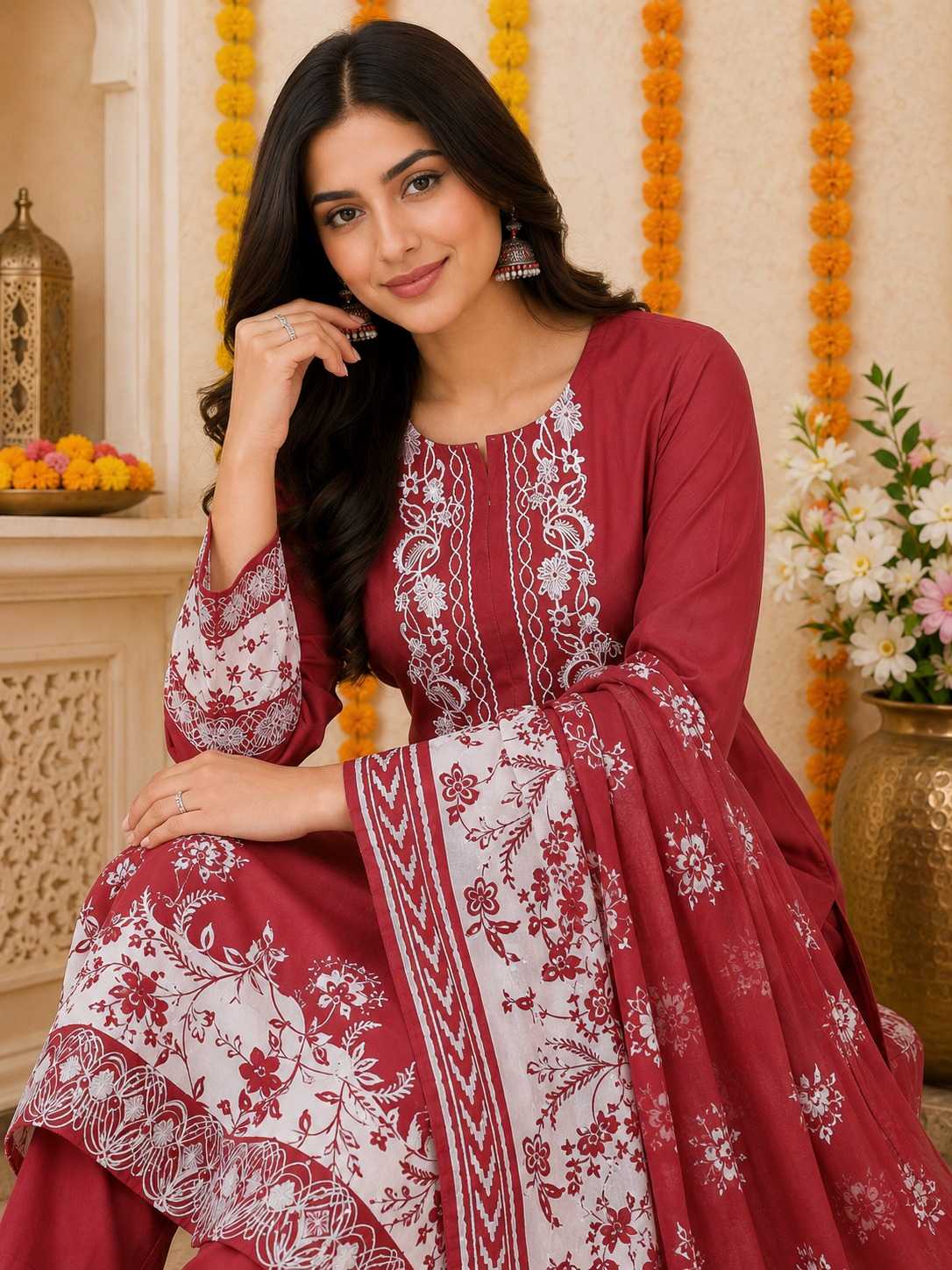 Cotton Printed Suit