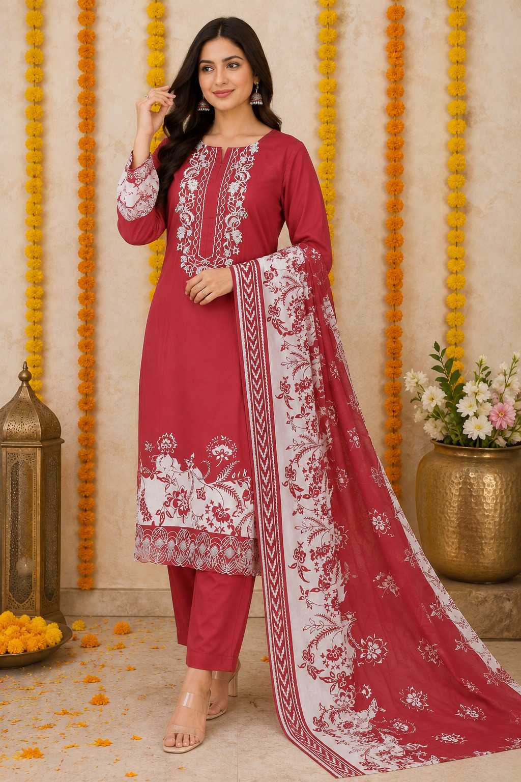 Cotton Printed Suit
