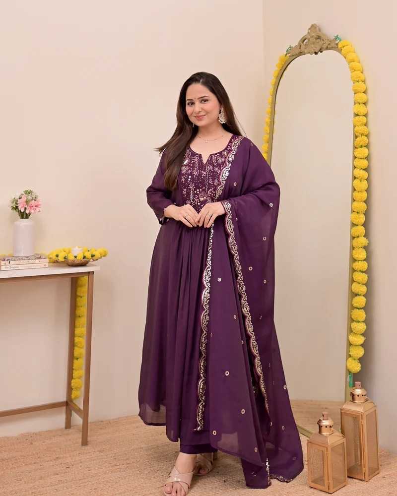 Chanderi Silk Embroidery Suit