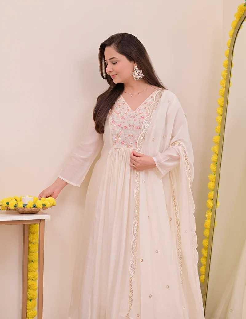 Chanderi Silk Embroidery Suit