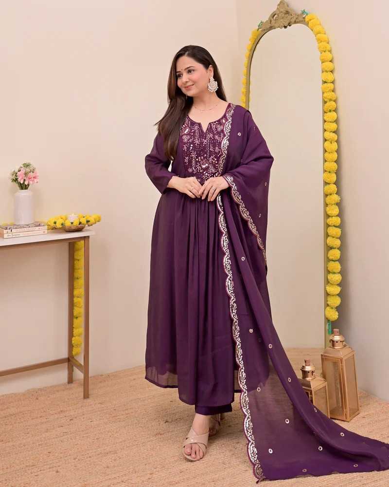 Chanderi Silk Embroidery Suit
