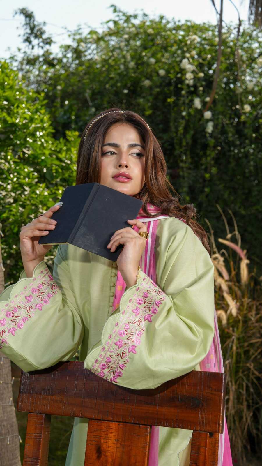 Aarvi Heavy Roman Silk Designer Suit