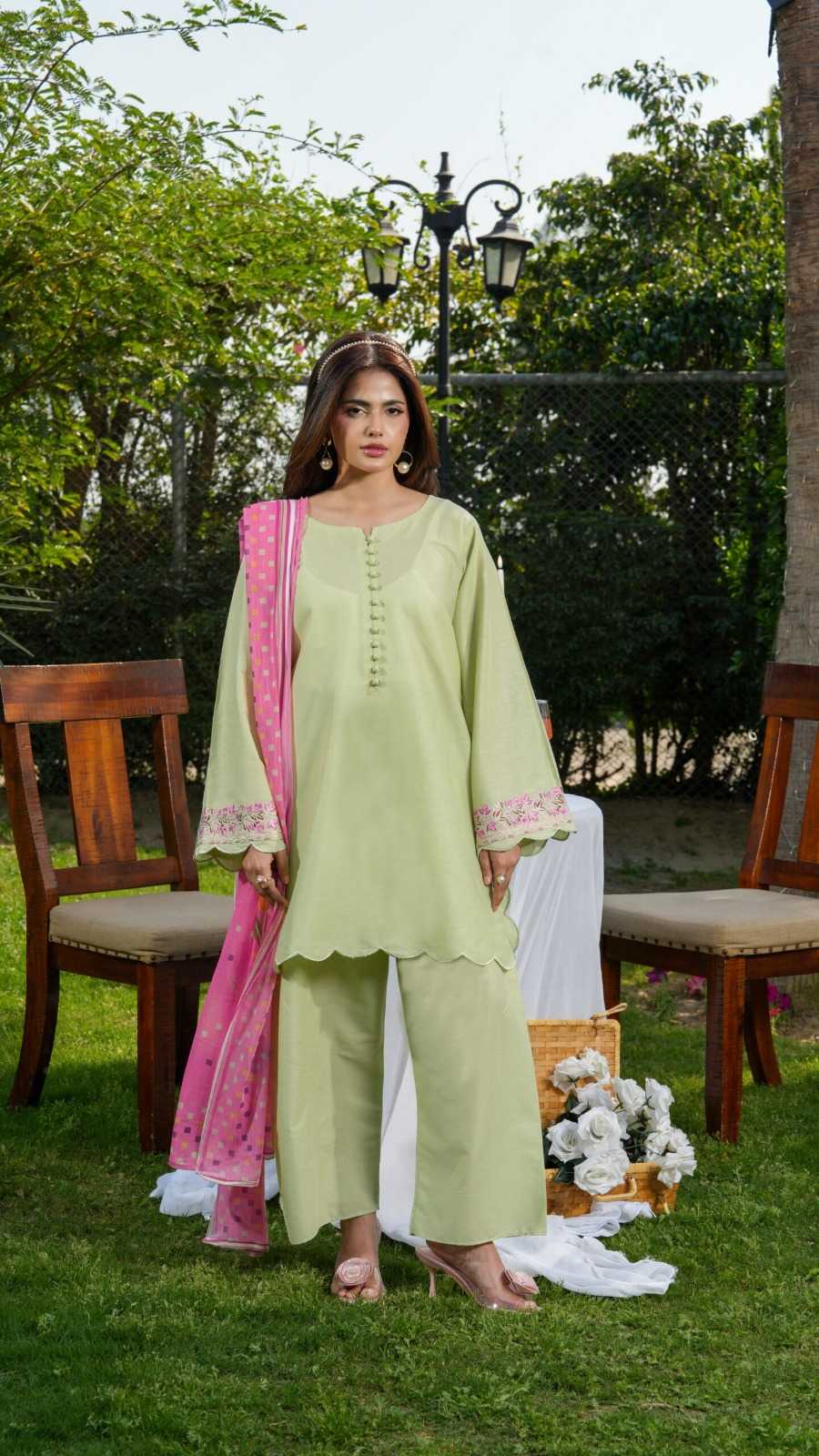Aarvi Heavy Roman Silk Designer Suit