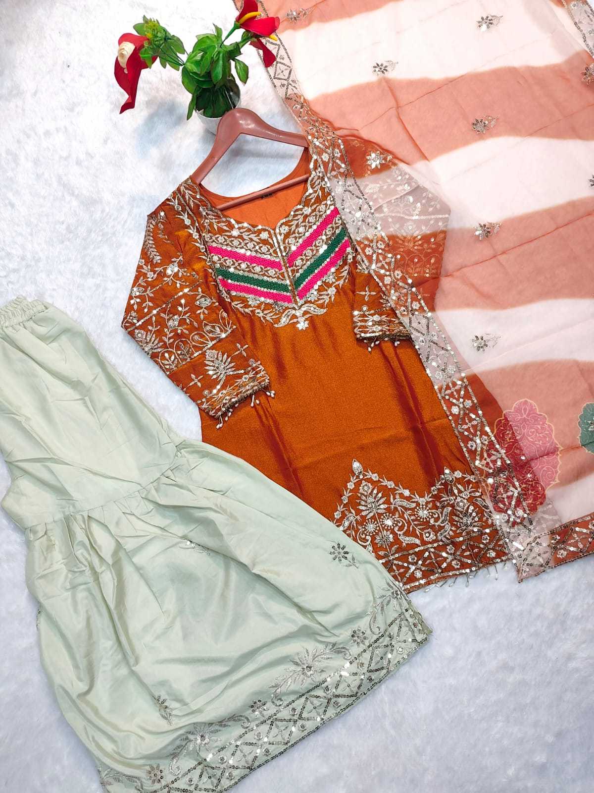 Viscose Embroidery Suit