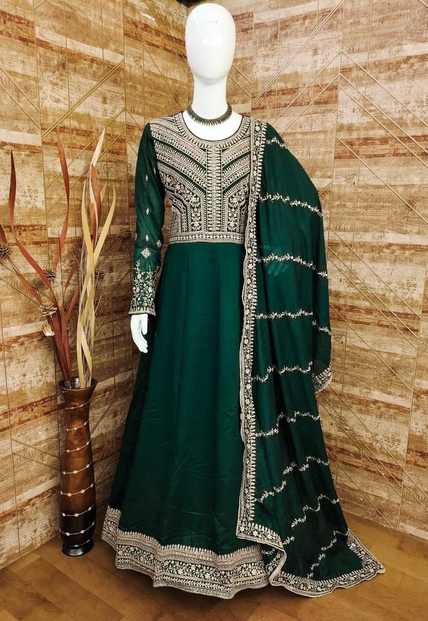 Premium Silk Embroidery Gown