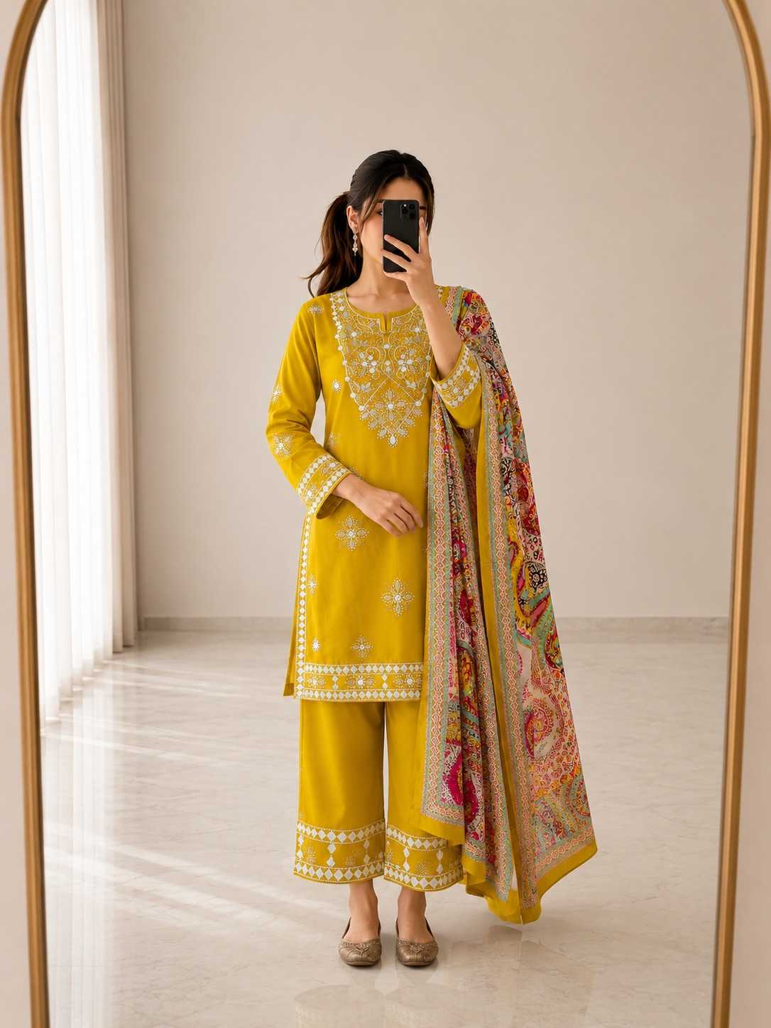 Cotton Embroidery Suit