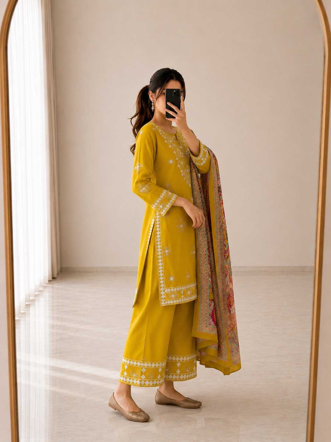 Cotton Embroidery Suit