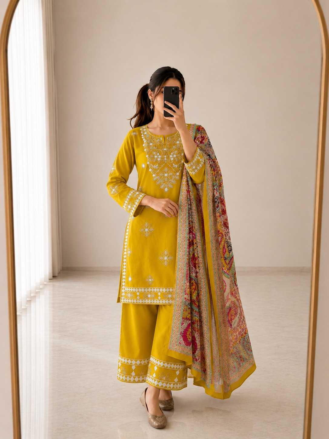 Cotton Embroidery Suit