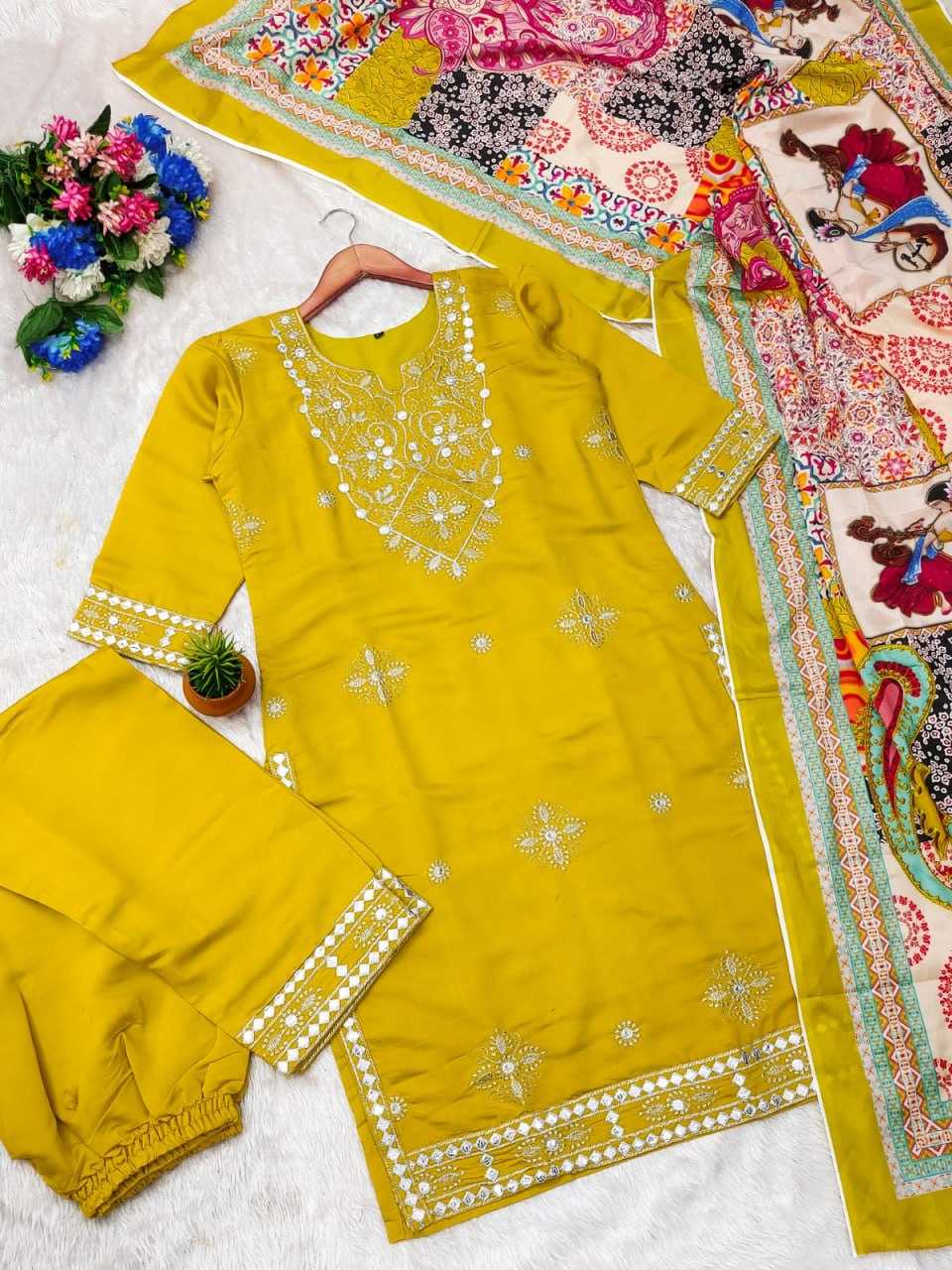 Cotton Embroidery Suit