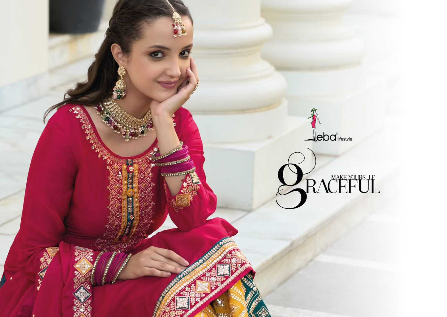 Faux Georgette Embroidery Suit