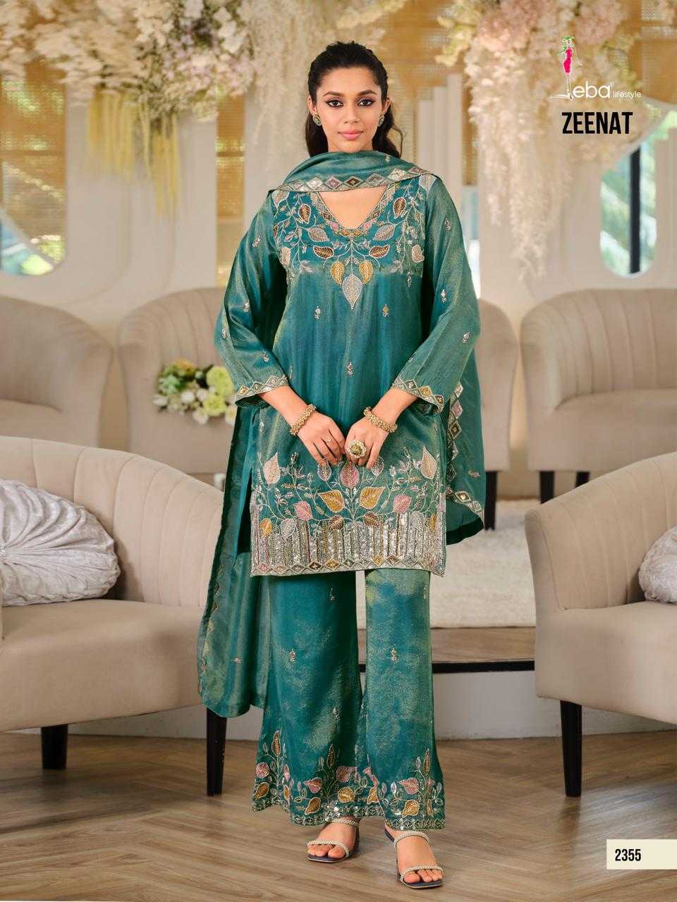 Eba-zeenat Heavy Roman Silk Ladies Suit