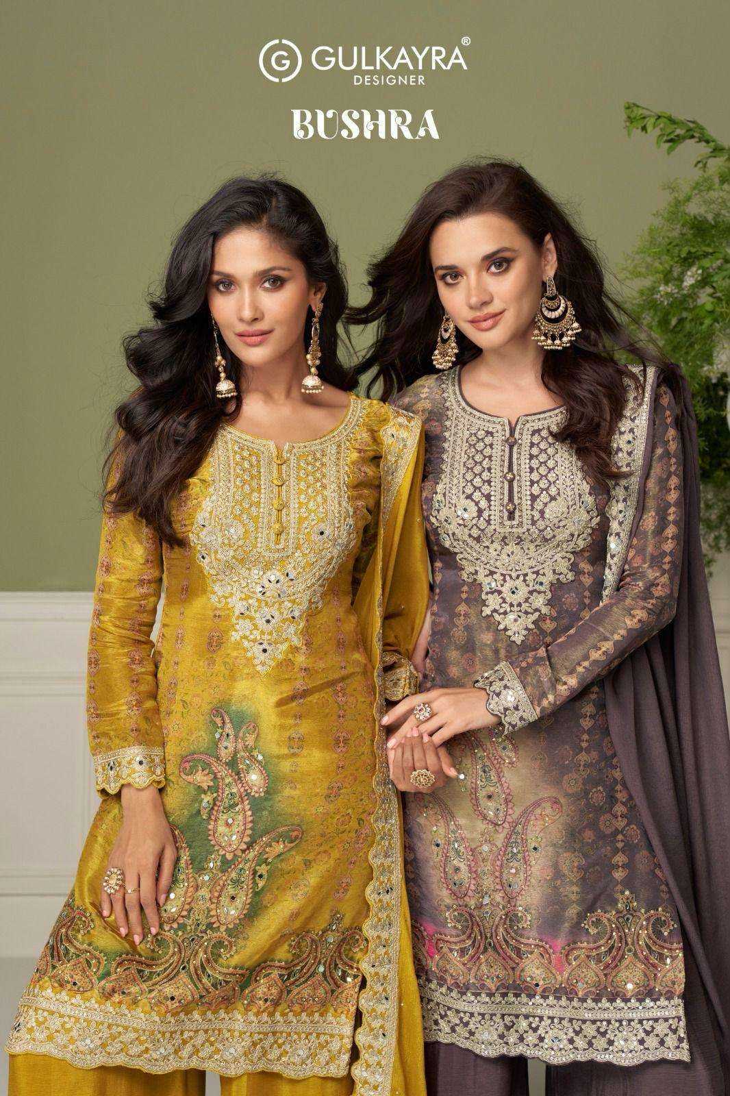 Gulkayra Bushra Chinon Embroidery Suit