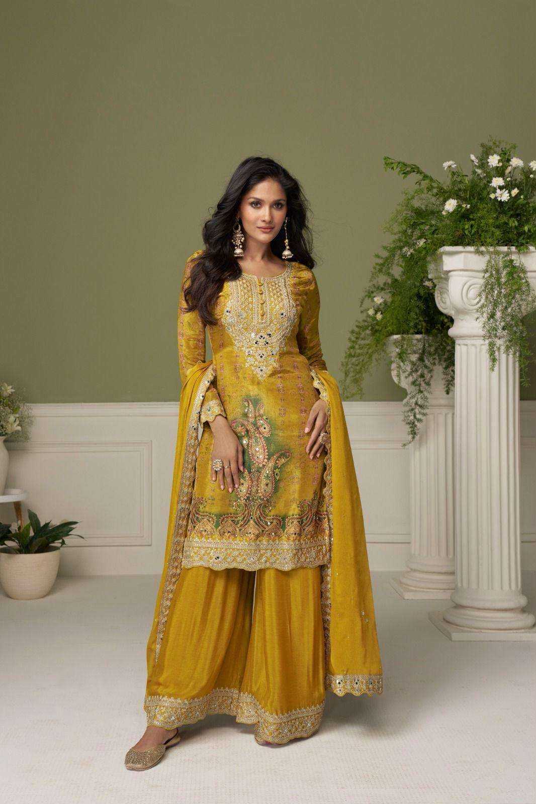 Gulkayra Bushra Chinon Embroidery Suit