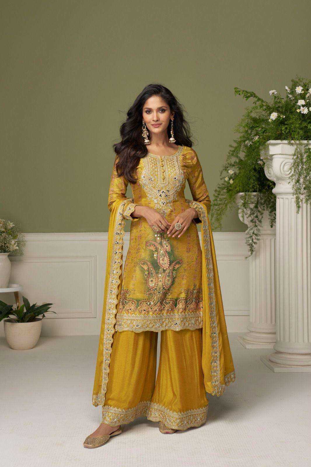 Gulkayra Bushra Chinon Embroidery Suit