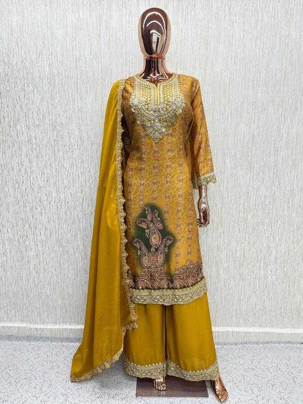 Gulkayra Bushra Chinon Embroidery Suit