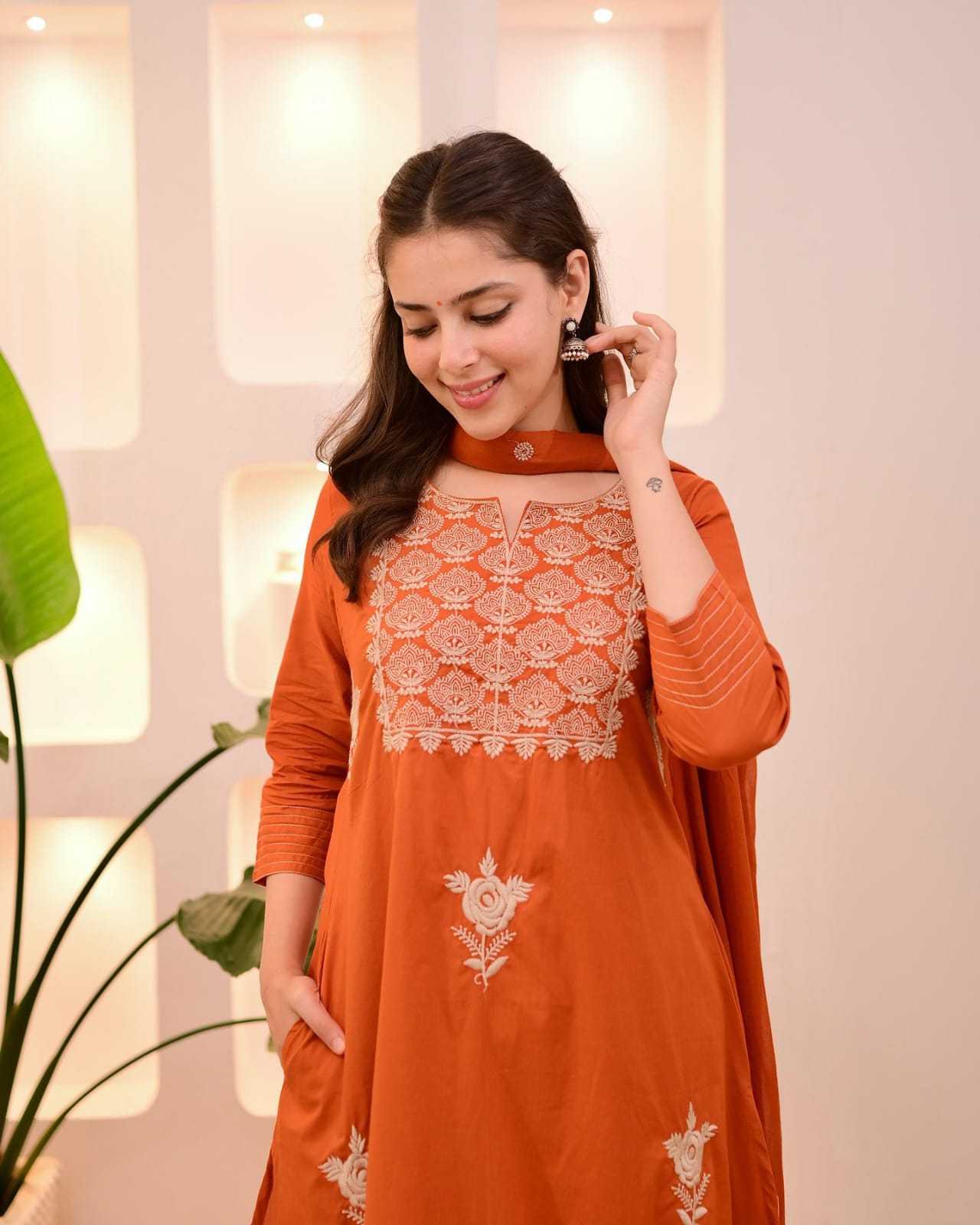 Heavy Rayon Embroidery Suit