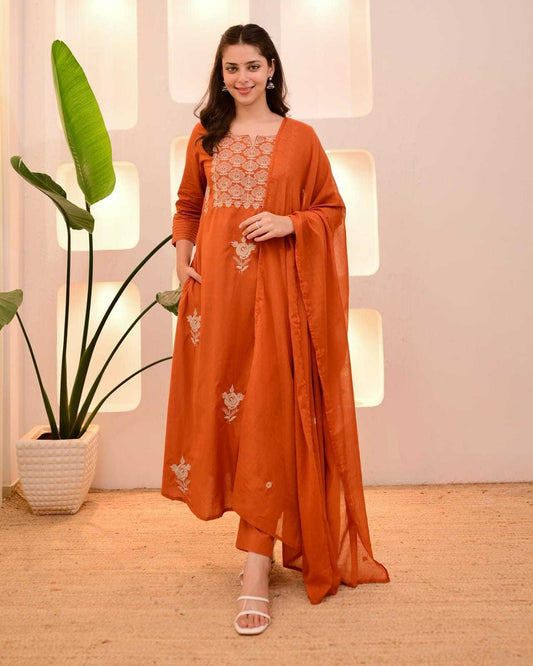 Heavy Rayon Embroidery Suit