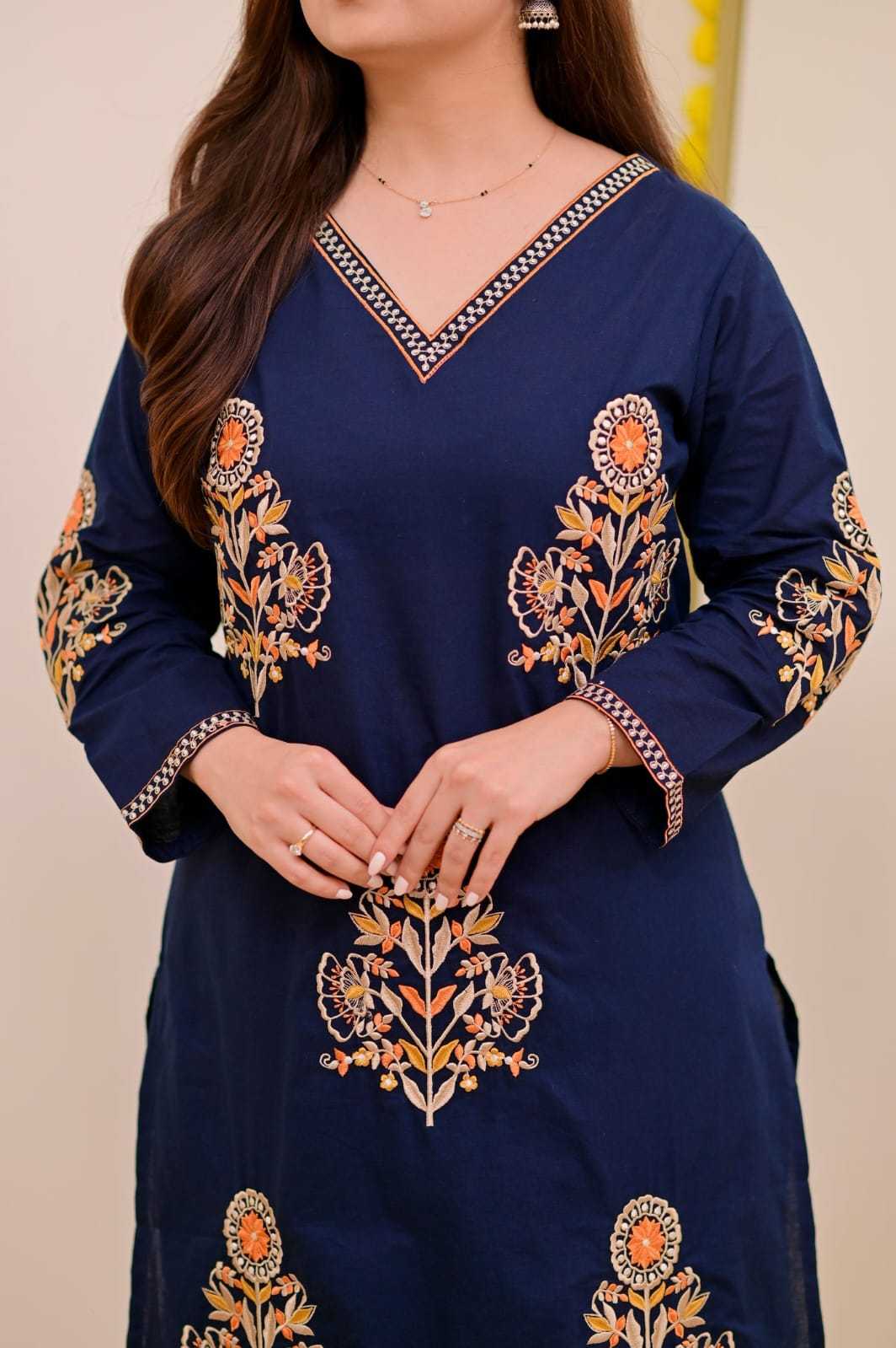 Heavy Roman Silk Embroidery Suit