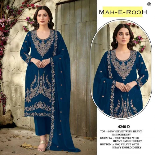 Mah-e-rooh Velvet Suit