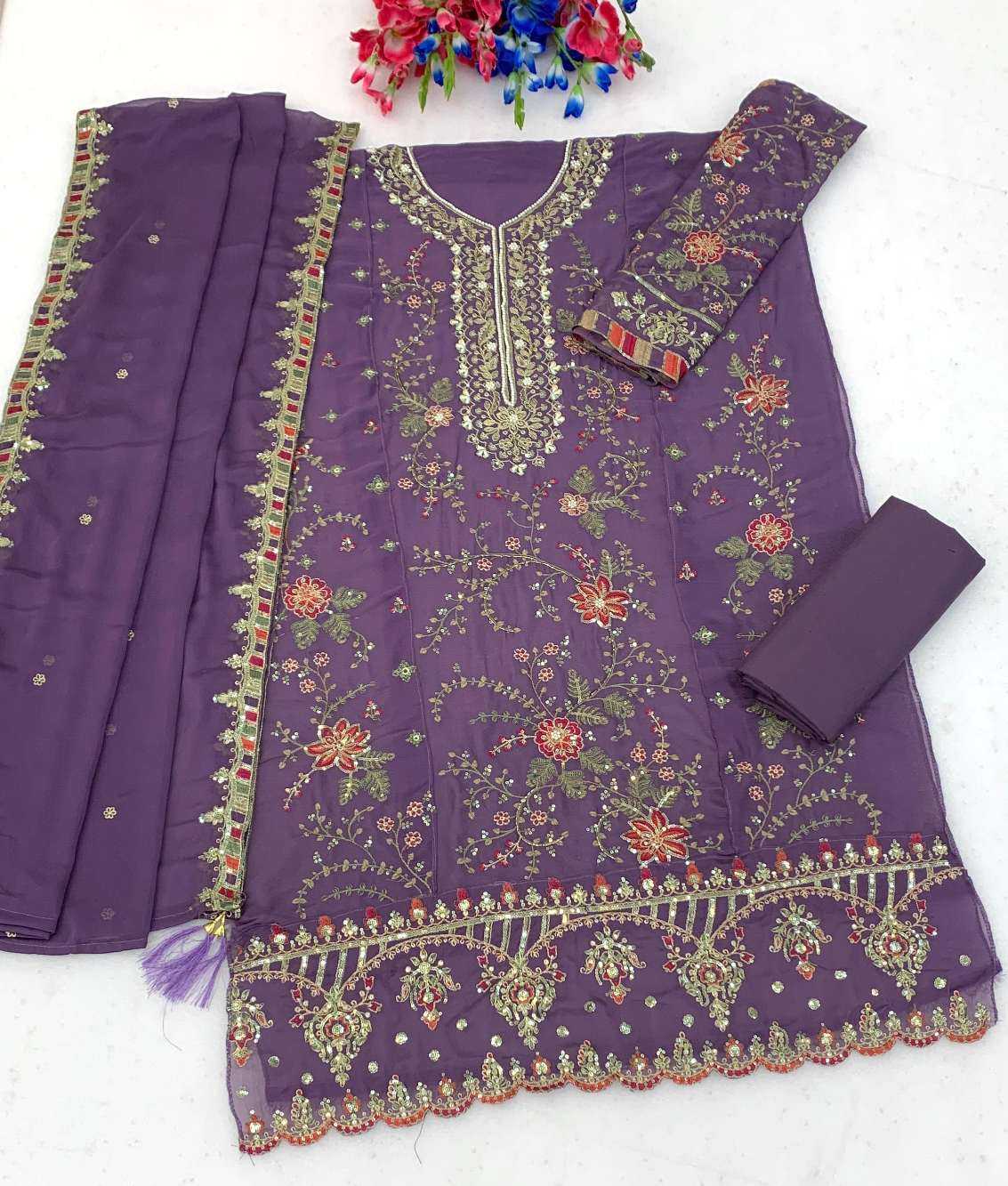 Chiffon Embroidery Suit