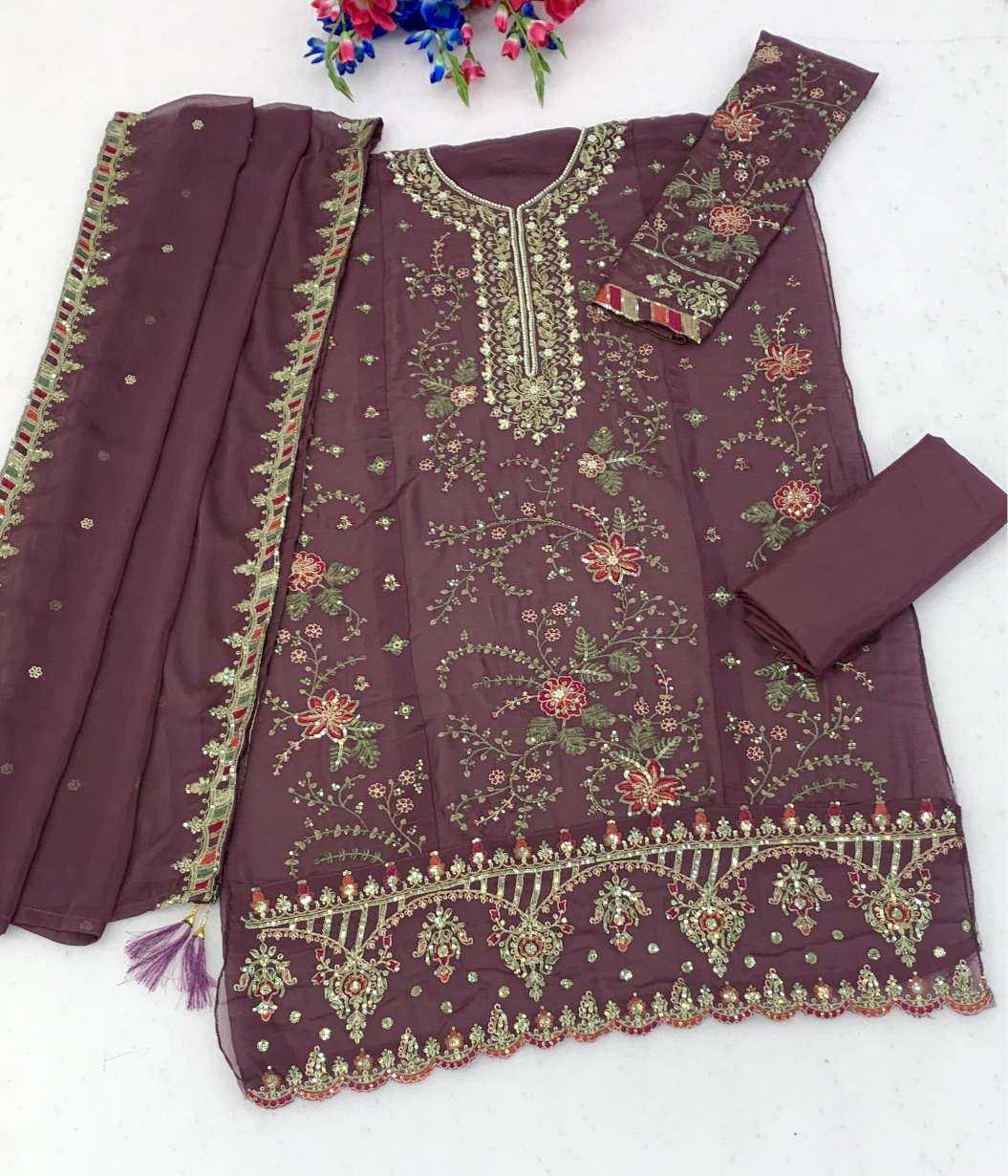 Chiffon Embroidery Suit