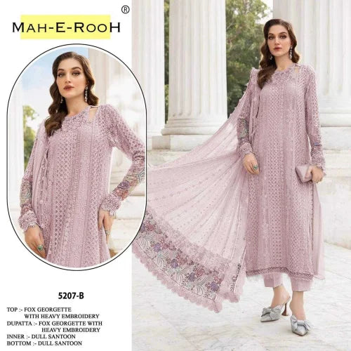 Mah-e-rooh Faux Georgette Embroidery Suit