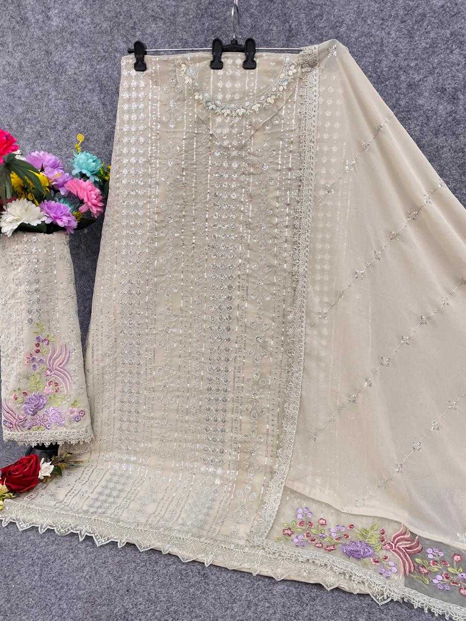Mah-e-rooh Faux Georgette Embroidery Suit