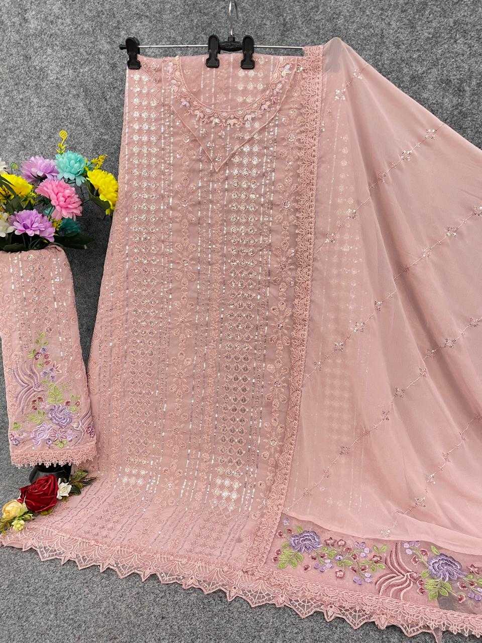 Mah-e-rooh Faux Georgette Embroidery Suit