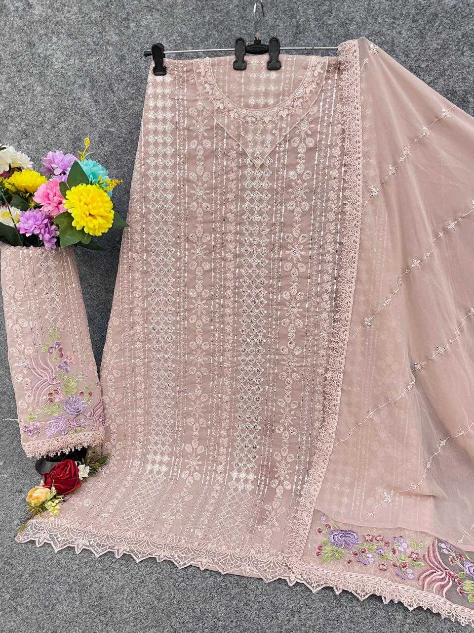 Mah-e-rooh Faux Georgette Embroidery Suit