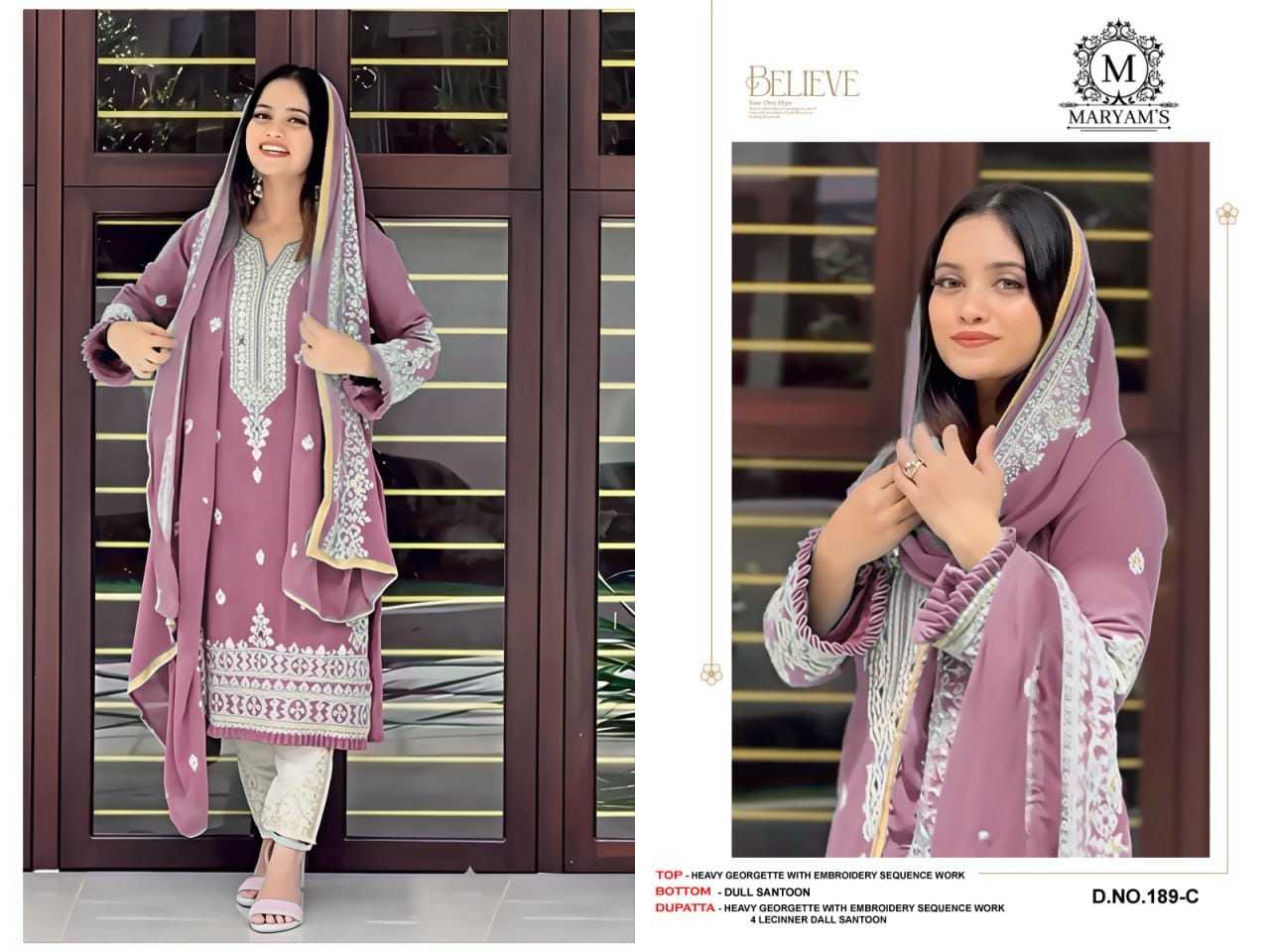Faux Georgette Embroidery Suit