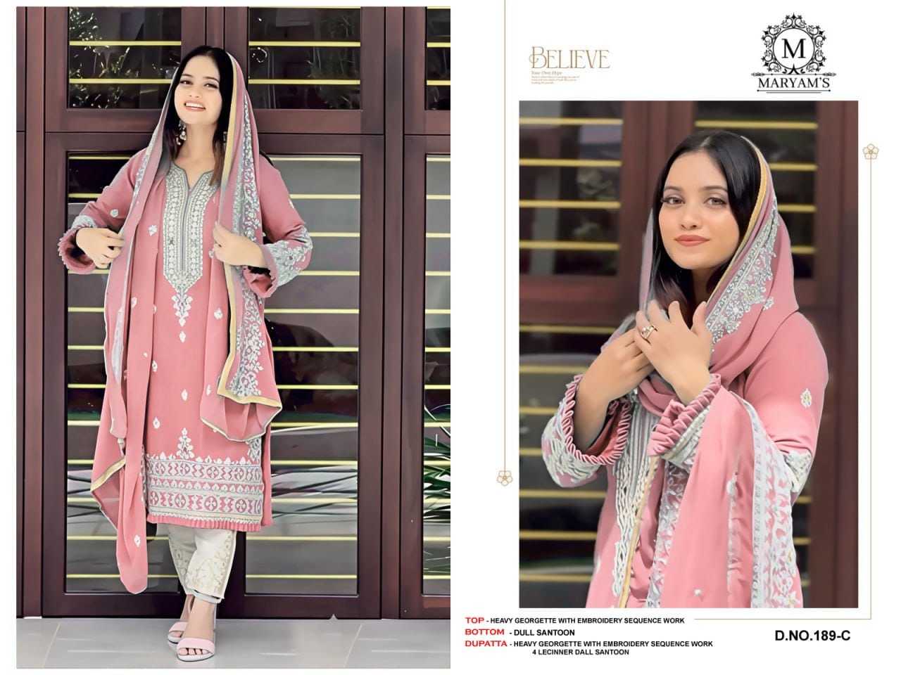 Faux Georgette Embroidery Suit