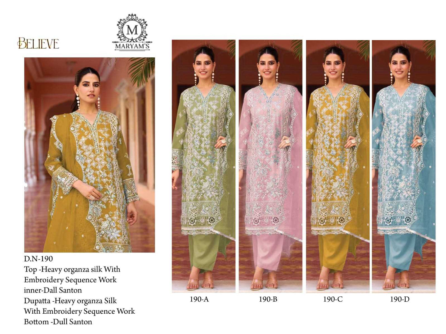 Organza Silk Embroidery Suit