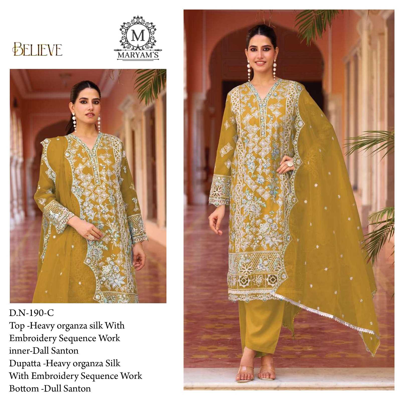 Organza Silk Embroidery Suit