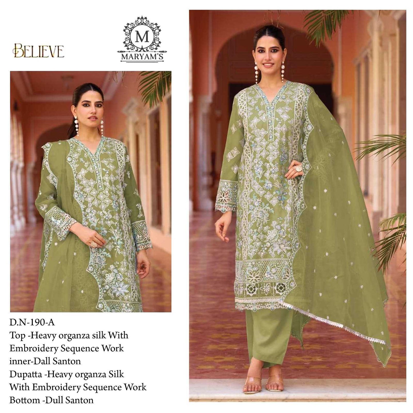 Organza Silk Embroidery Suit