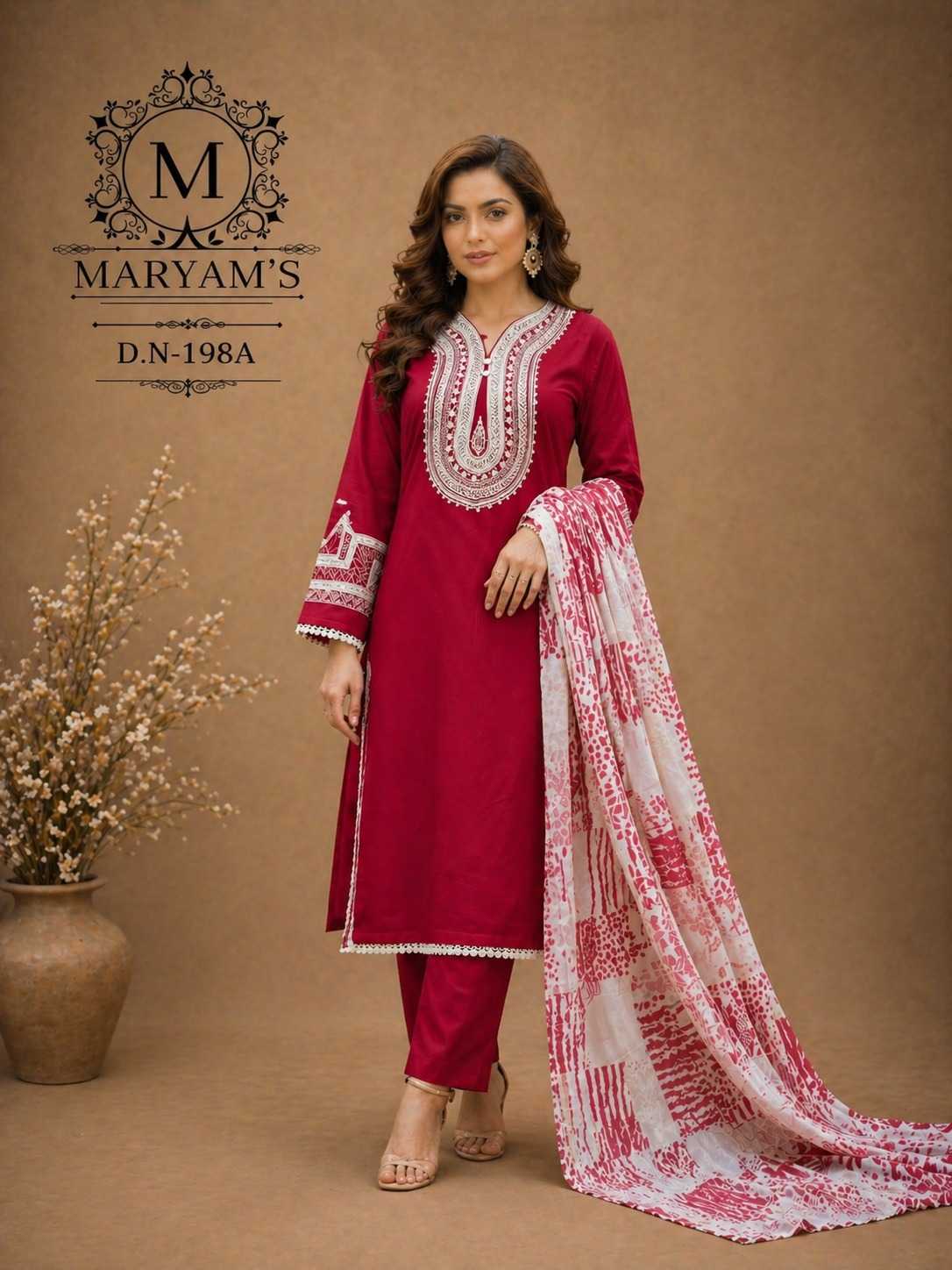 Faux Georgette Embroidery Suit
