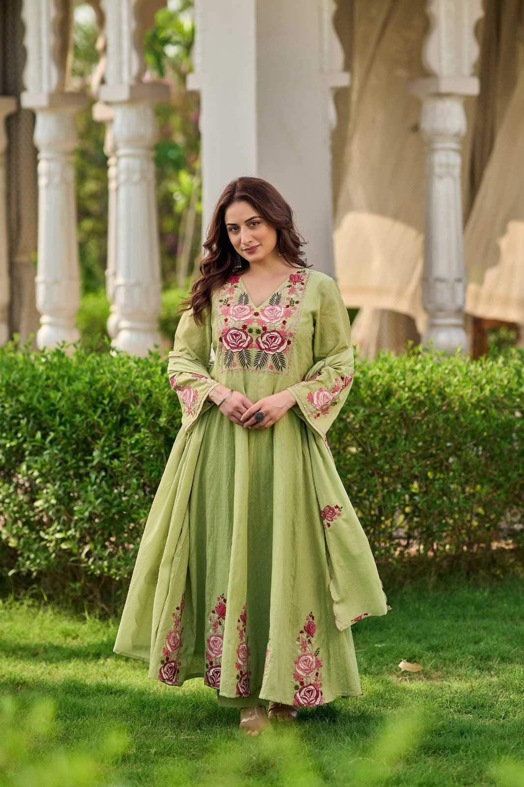 Narika Heavy Roman Silk Designer Suit