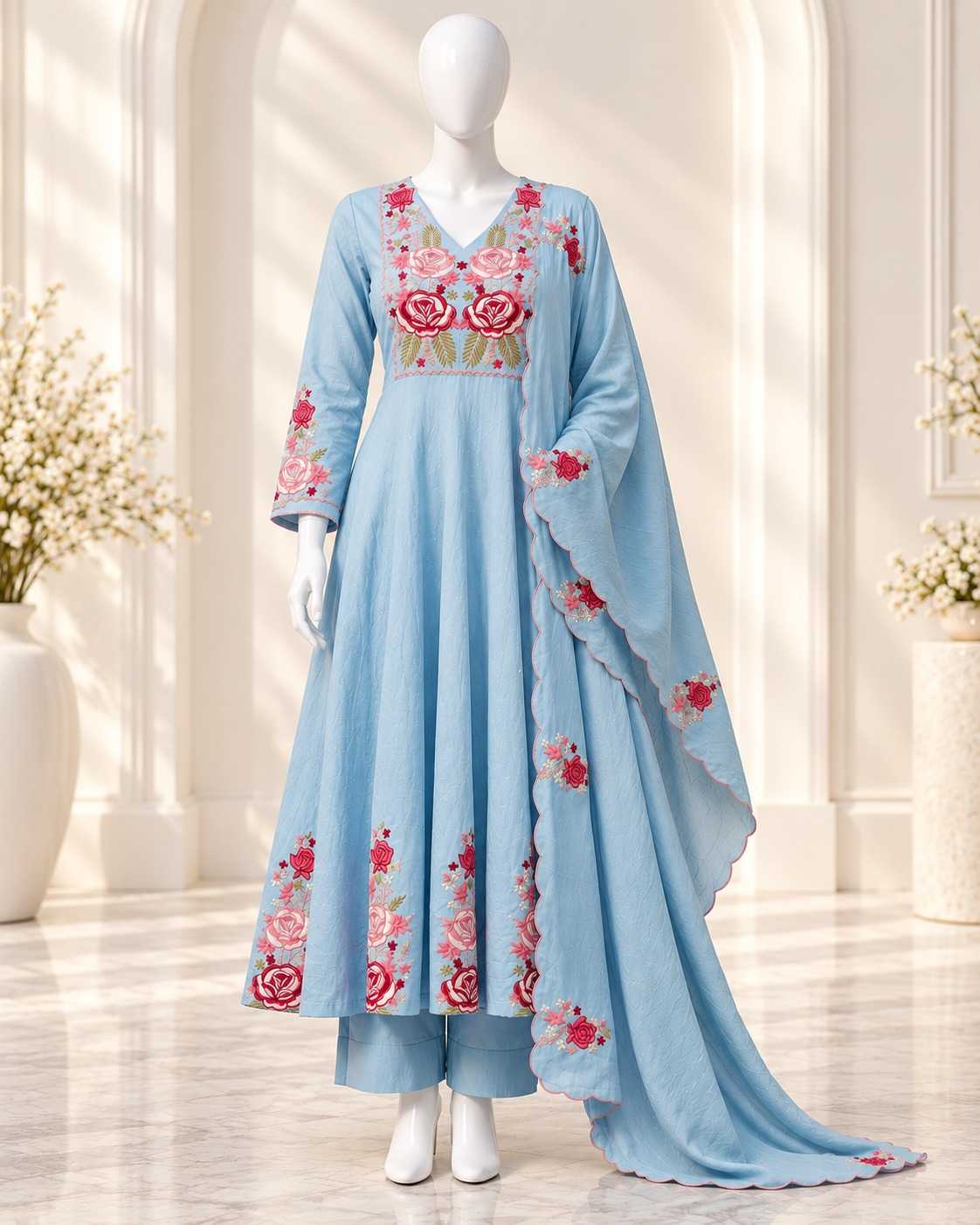 Narika Heavy Roman Silk Designer Suit