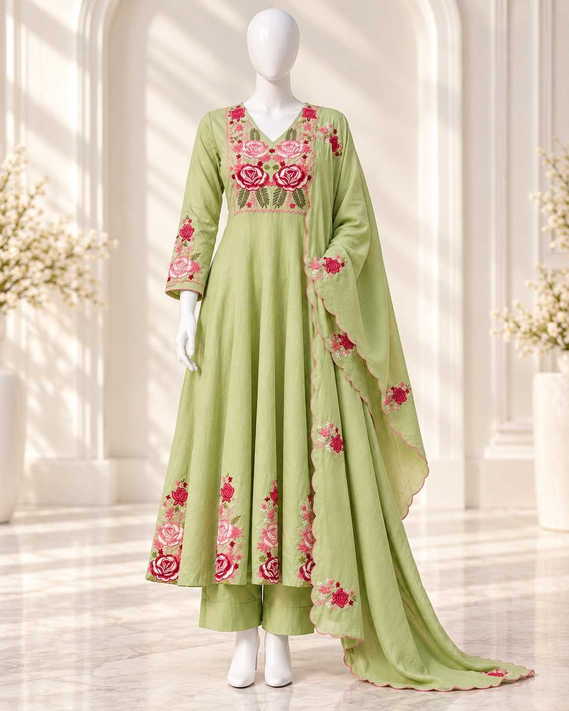 Narika Heavy Roman Silk Designer Suit