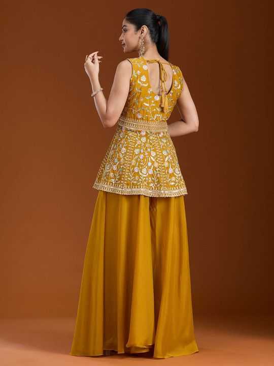 Patudi Georgette Palazzo Suit